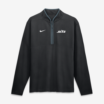 Men's Nike  Black New York Jets Dri-FIT Victory Half-Zip Pullover