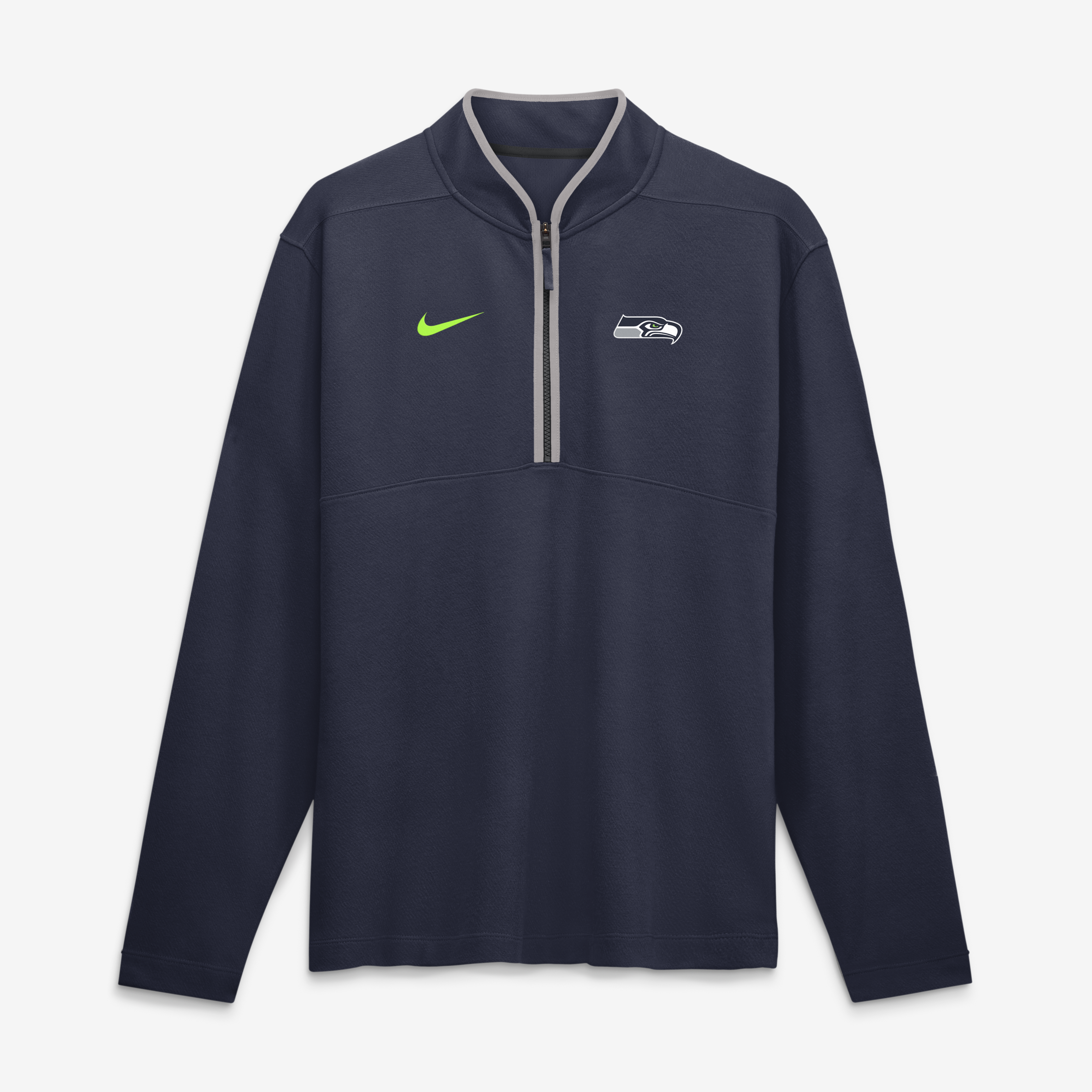 Nike Men's College Navy Seattle Seahawks Dri-fit Victory Half-Zip Pullover - College Navy, Gray