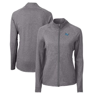 Women's Cutter & Buck  Heather Black MTSU Blue Raiders Adapt Eco Knit Heather Recycled Full-Zip Jacket