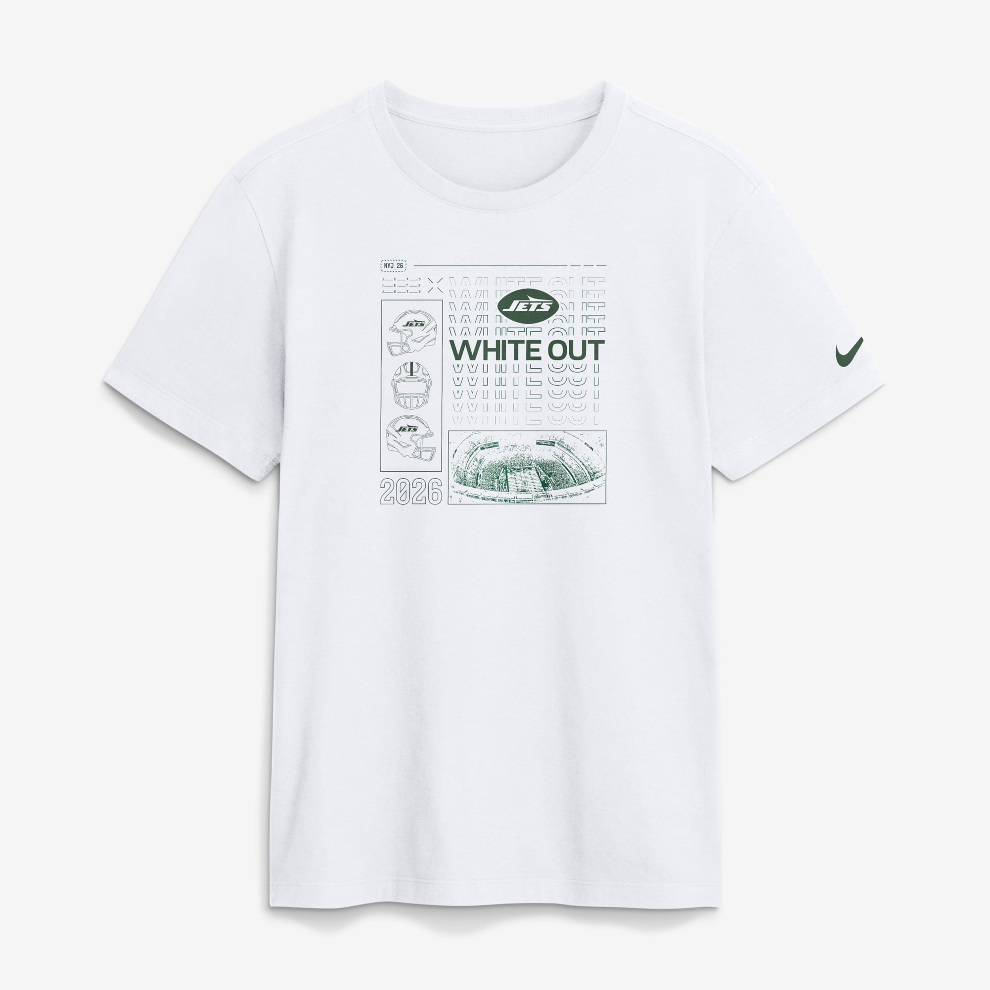 Men's Nike  White New York Jets White Out Club T-Shirt