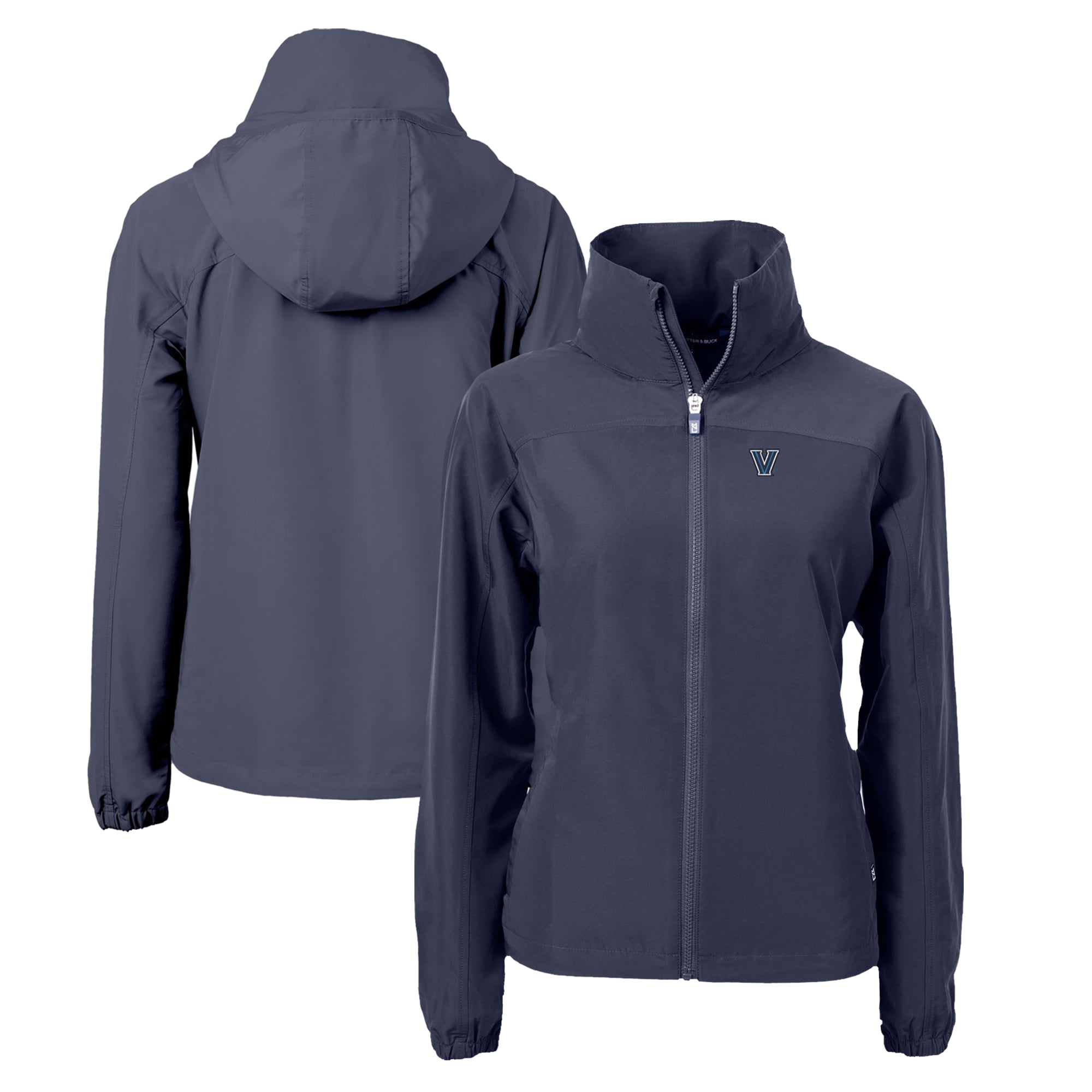 Women's Cutter & Buck  Navy Villanova Wildcats Charter Eco Recycled Full-Zip Jacket