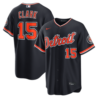 Men's Nike Max Clark Navy Detroit Tigers Alternate Stadium Jersey