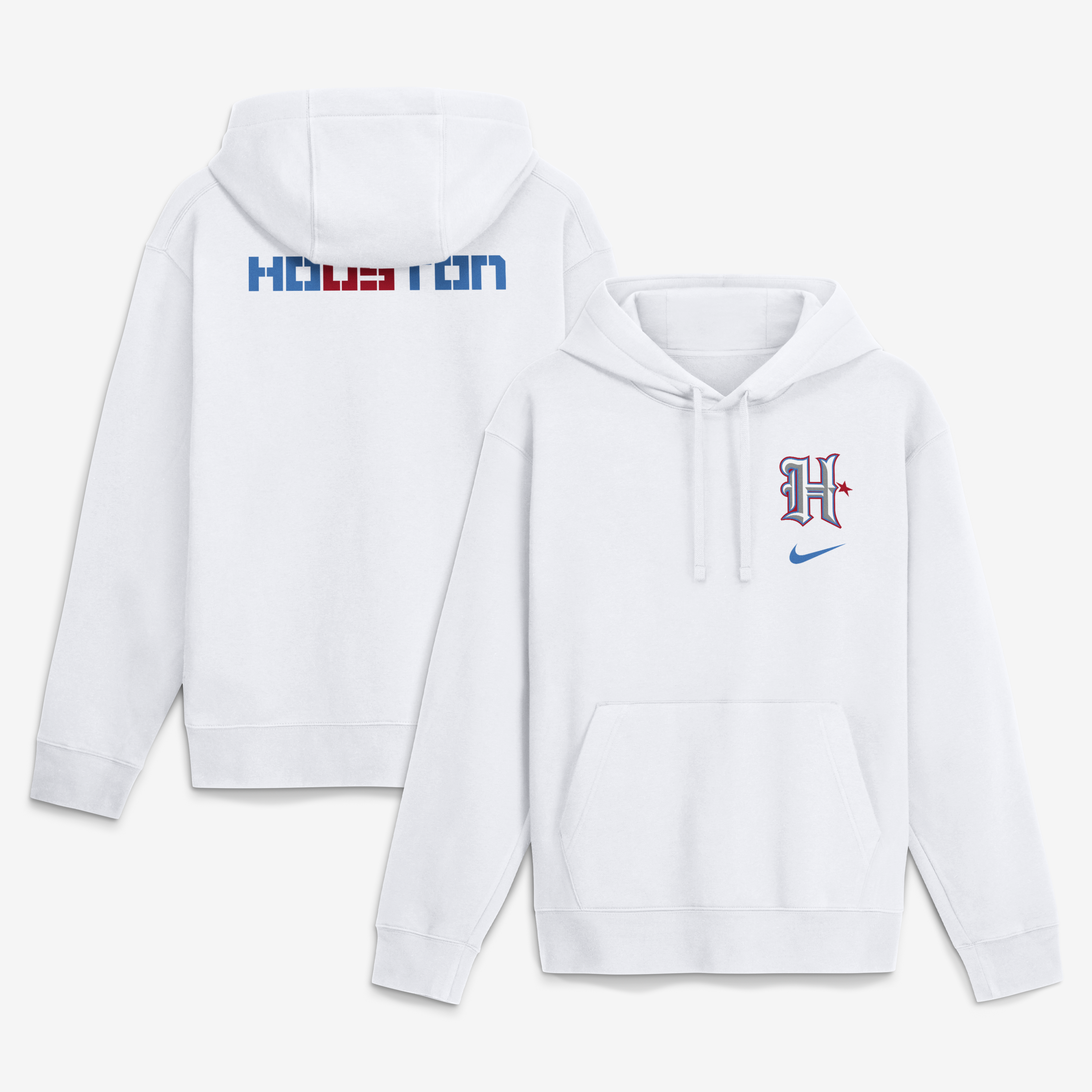 Men's Nike White Houston Texans Rivalries Collection Club Fleece Hoodie