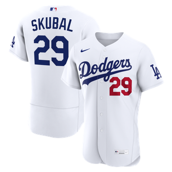 Men's Nike Tarik Skubal White Los Angeles Dodgers Home Authentic Jersey