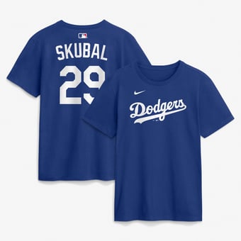 Men's Nike Tarik Skubal Royal Los Angeles Dodgers Home Name & Number T-Shirt