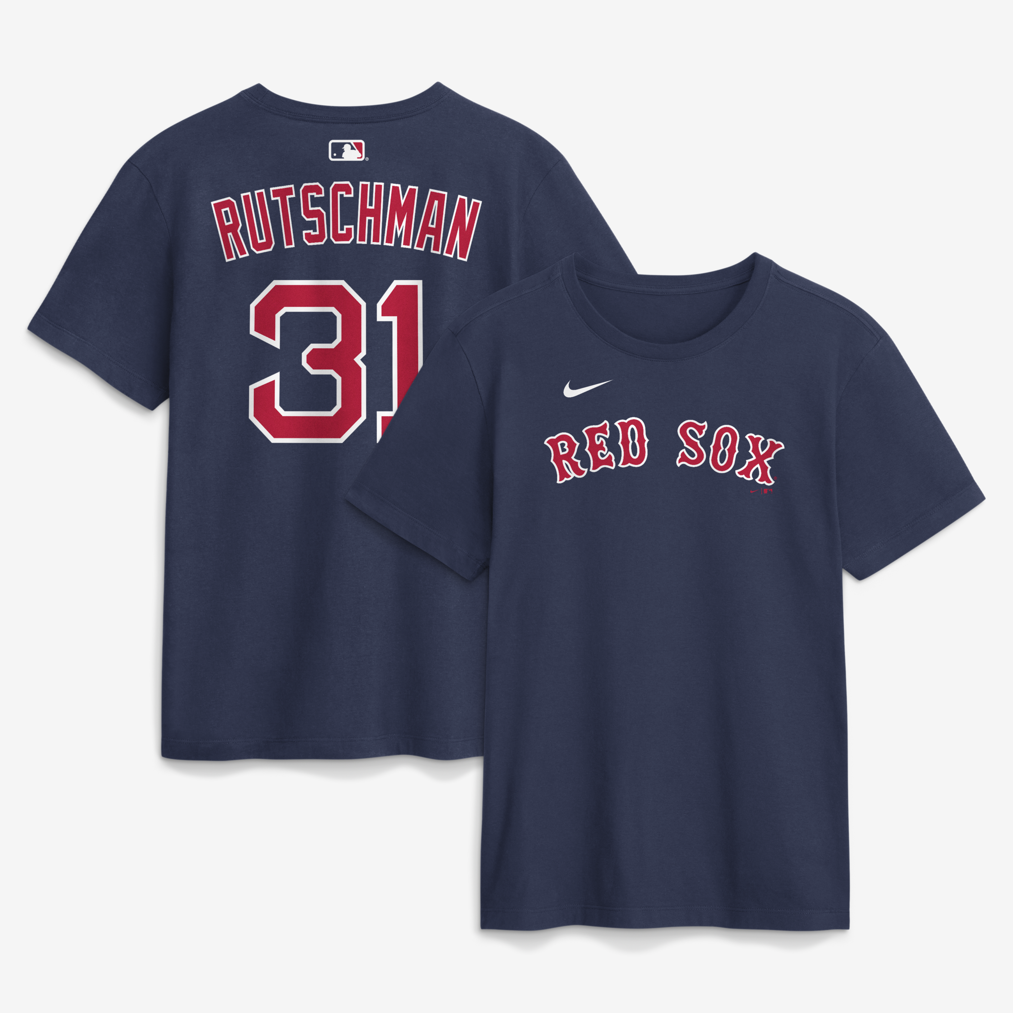 Men's Nike Adley Rutschman Navy Boston Red Sox Name & Number T-Shirt