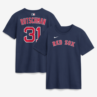 Men's Nike Adley Rutschman Navy Boston Red Sox Name & Number T-Shirt