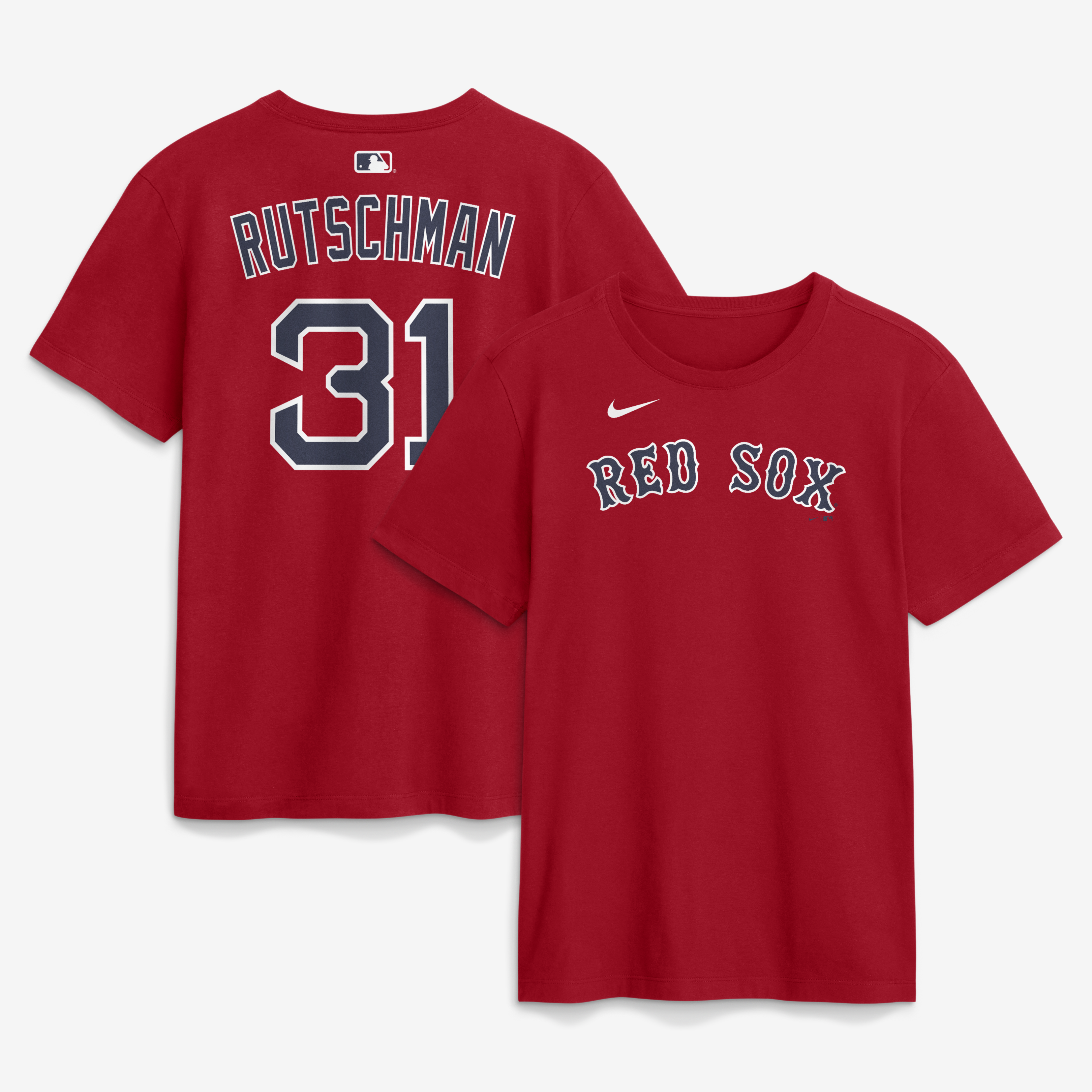 Men's Nike Adley Rutschman Red Boston Red Sox Name & Number T-Shirt