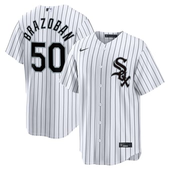 Men's Nike Huascar Brazoban White Chicago White Sox Home Replica Jersey