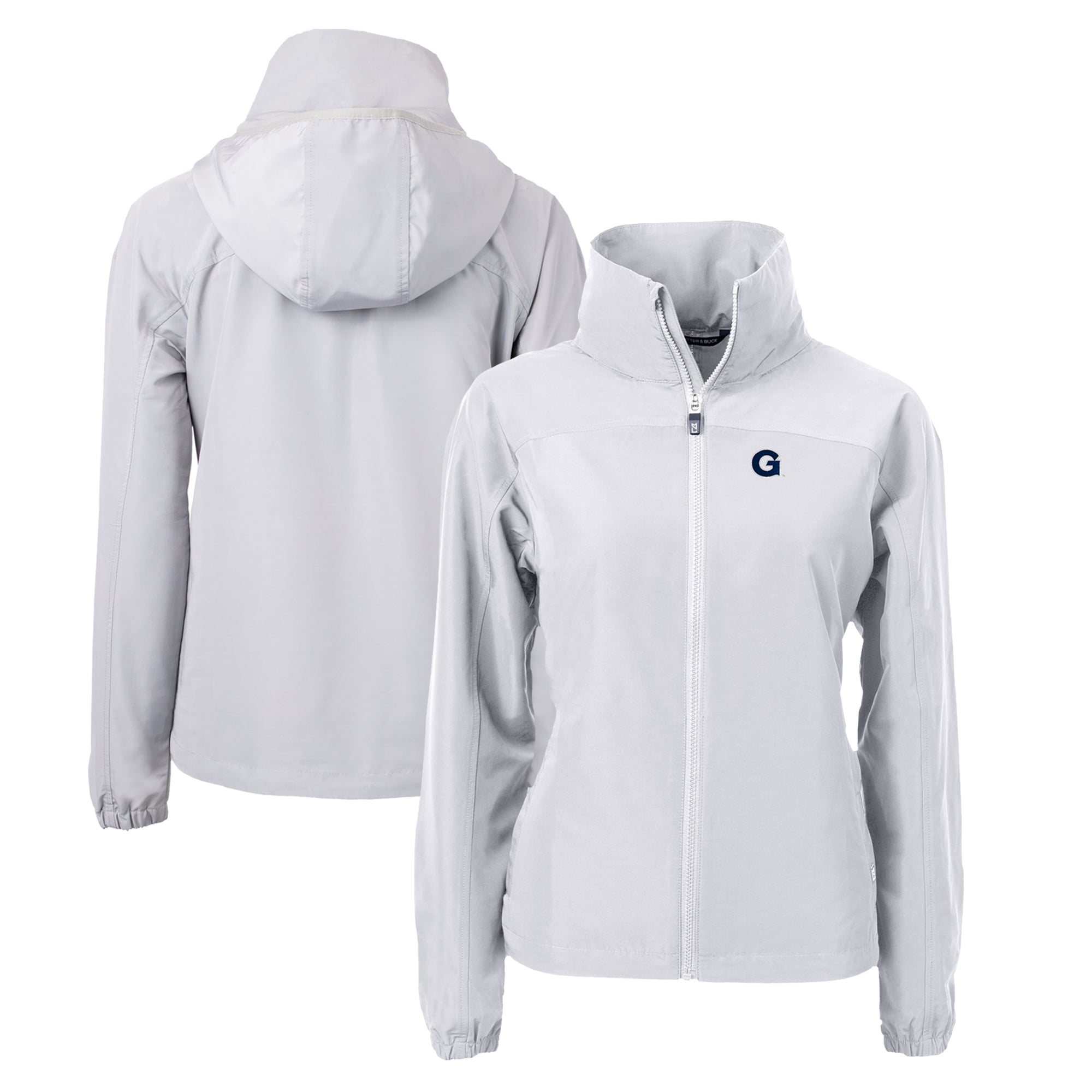 Women's Cutter & Buck  Gray Georgetown Hoyas Charter Eco Recycled Full-Zip Jacket