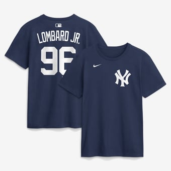 Men's Nike George Lombard Jr. Navy New York Yankees Home Name & Number T-Shirt