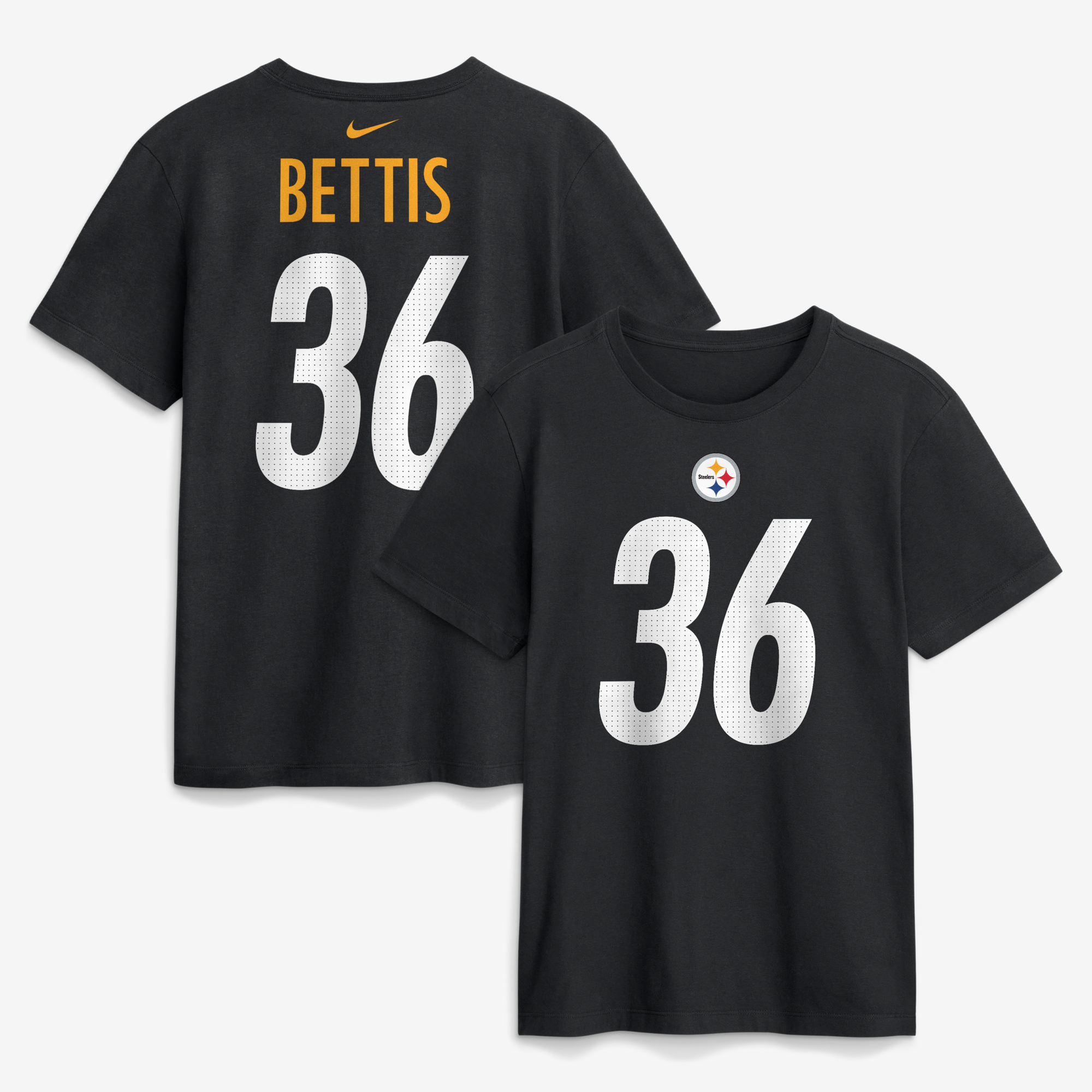 Men's Nike Jerome Bettis Black Pittsburgh Steelers Retired Name & Number T-Shirt
