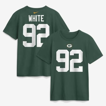 Men's Nike Reggie White Green Green Bay Packers Retired Name & Number T-Shirt
