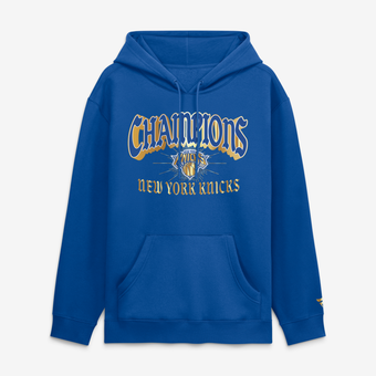 Men's Fanatics Blue New York Knicks 2026 NBA Finals Champions Worth Its Weight Hoodie