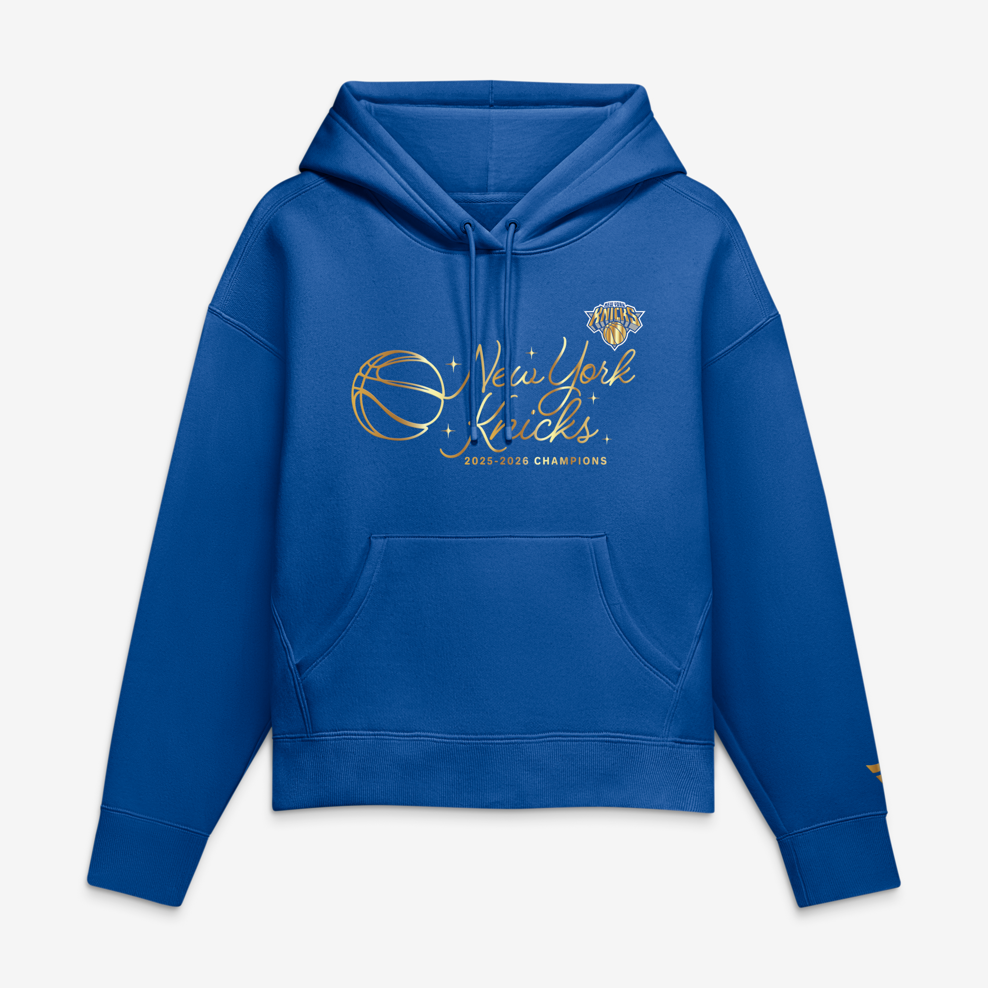 Women's Fanatics Blue New York Knicks 2026 NBA Finals Champions Golden Era Hoodie