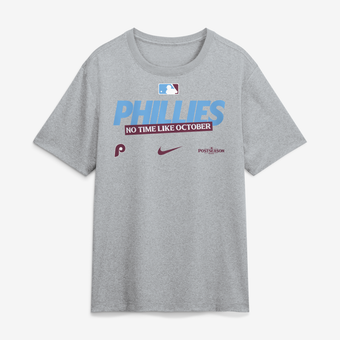 Men's Nike Heather Gray Philadelphia Phillies 2026 MLB Postseason Authentic Collection Legend Dri-FIT T-Shirt