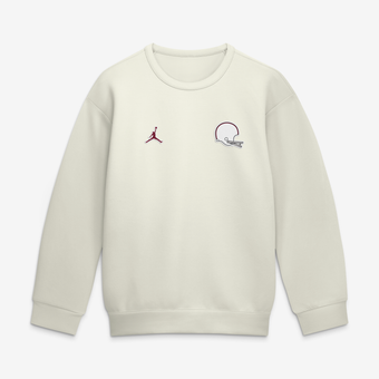 Men's Jordan Brand Natural Oklahoma Sooners Throwback Helmet 24.7 Fleece Sweatshirt