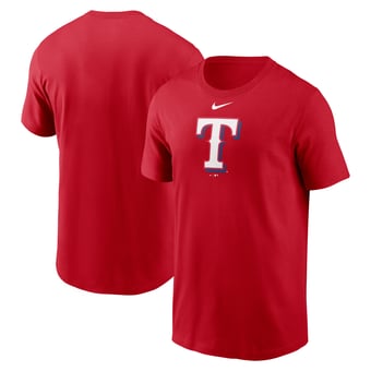 Men's Nike Red Texas Rangers Fuse Large Logo T-Shirt