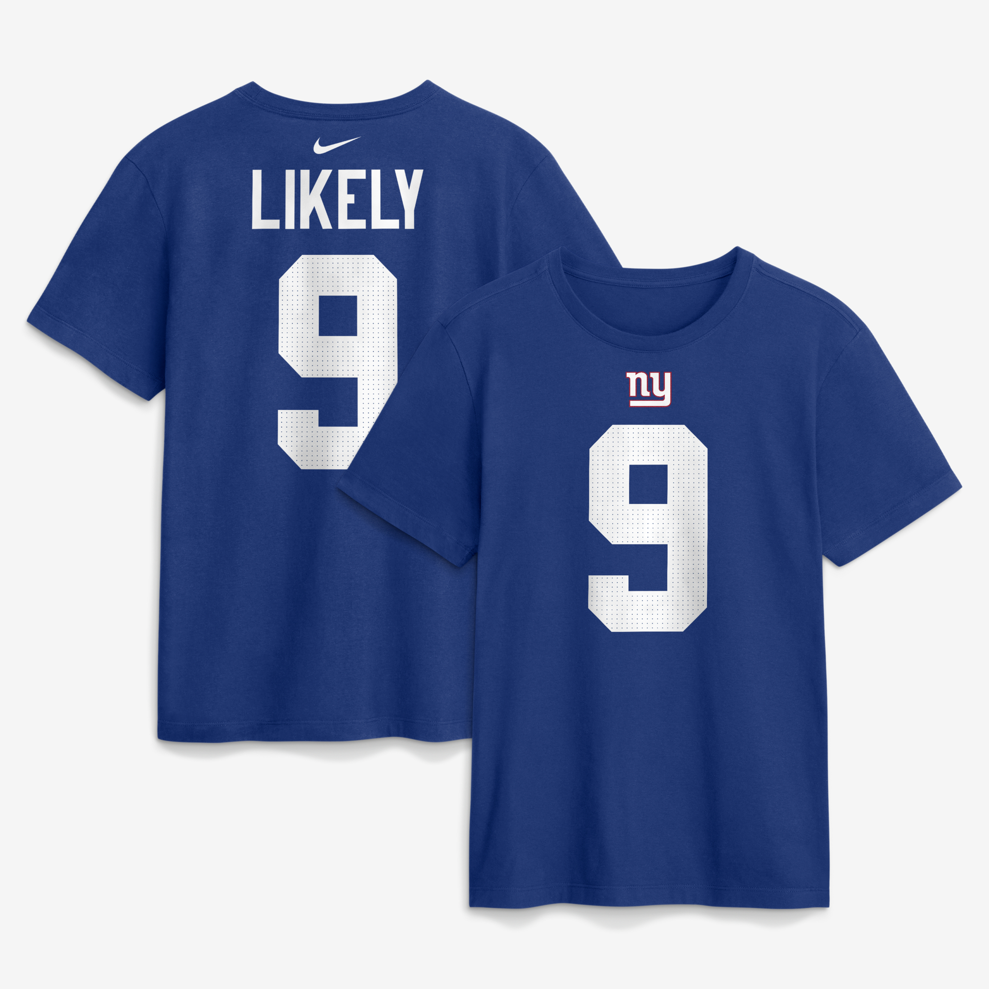 Men's Nike Isaiah Likely Royal New York Giants Name & Number T-Shirt