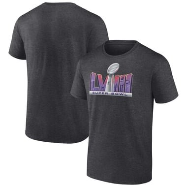 Fanatics Branded Heather Charcoal Super Bowl LVIII Trophy Dimension T-Shirt