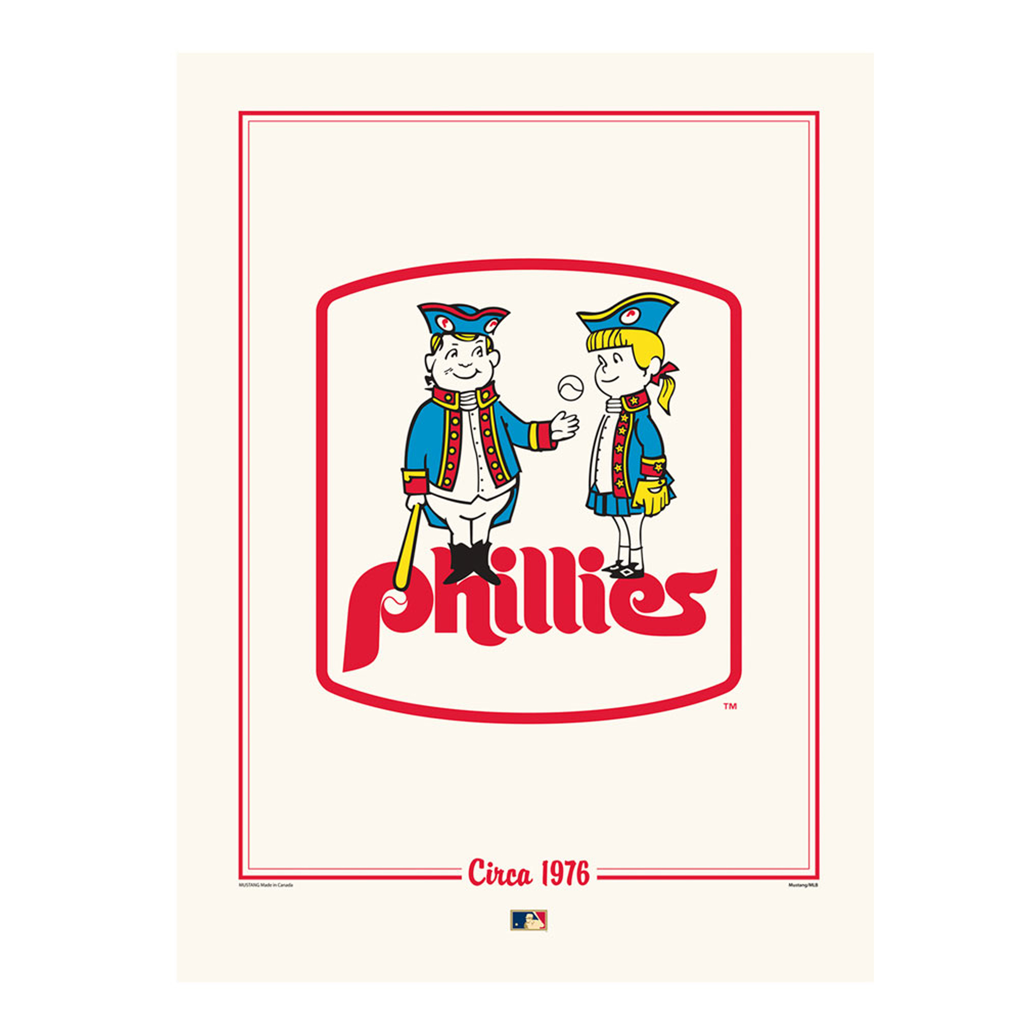 Philadelphia Phillies 12" x 16" Cooperstown Logo Art Print