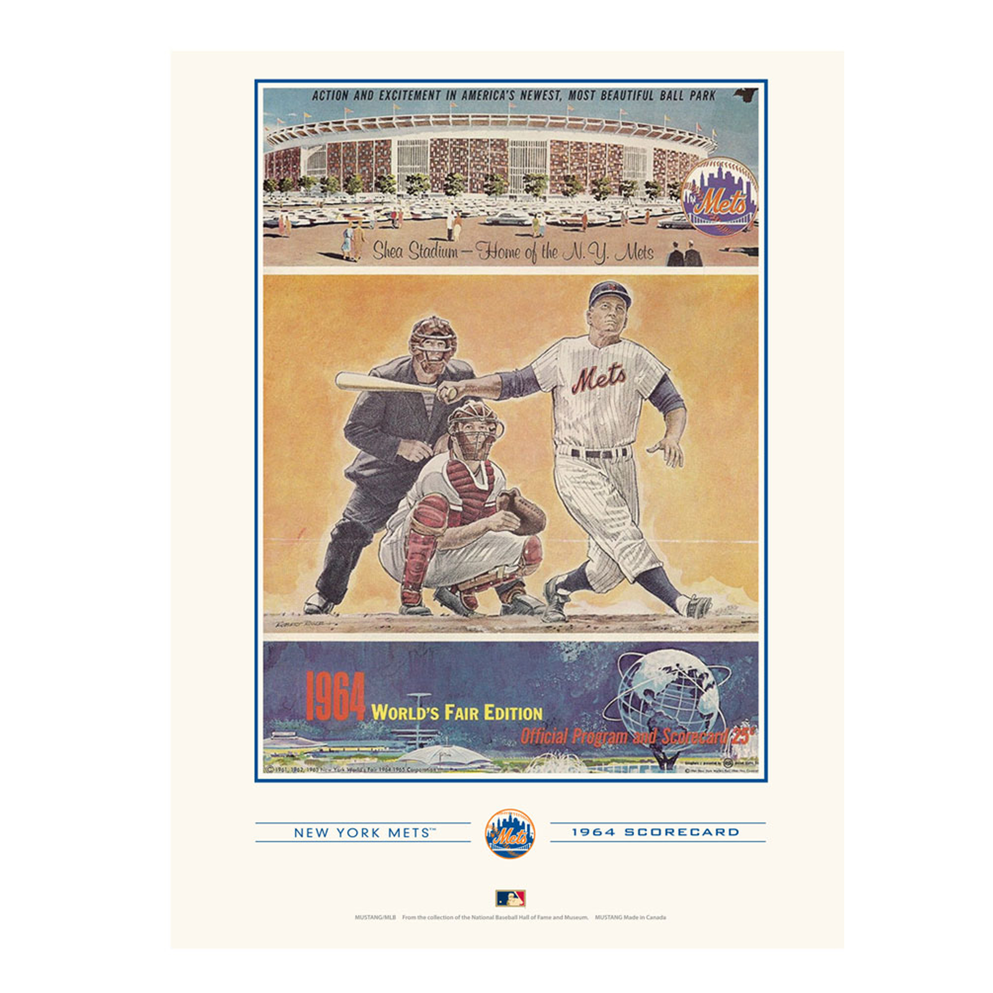 New York Mets 12" x 16" Program Cover Art Print