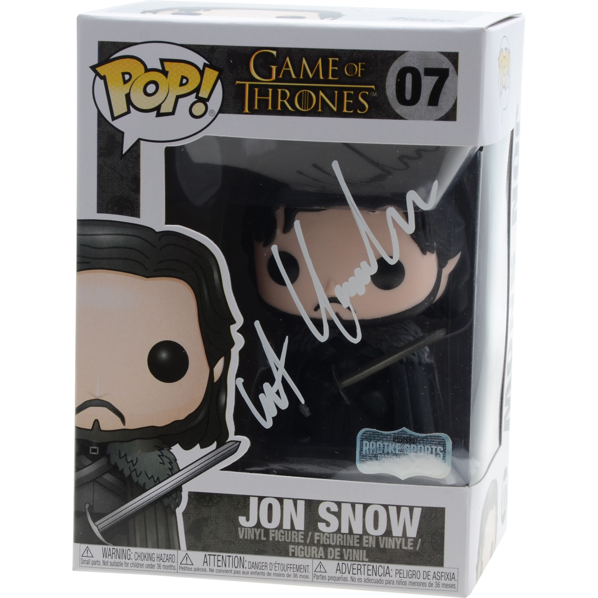 Kit Harington Game of Thrones Autographed #7 Jon Snow Funko Pop!