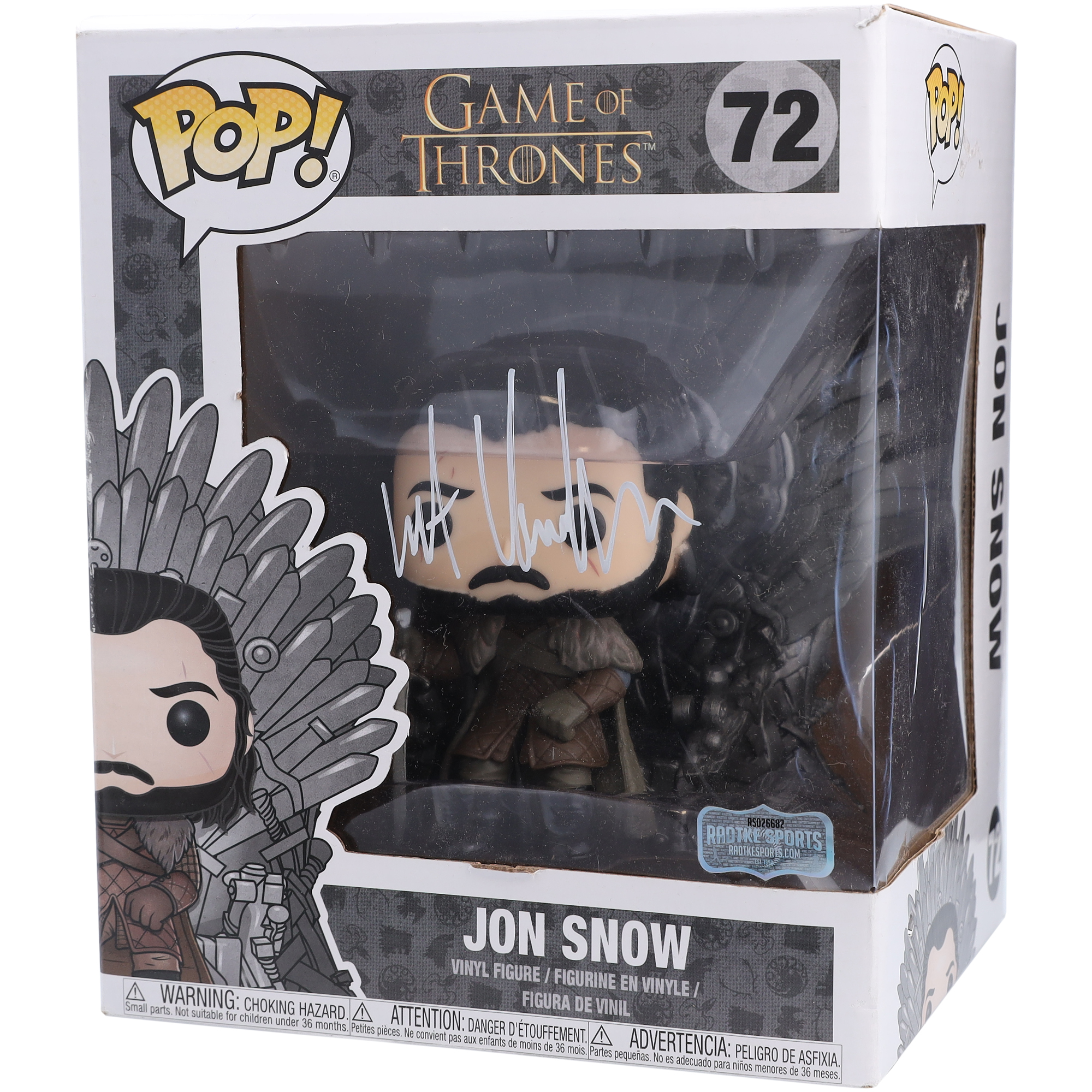 Kit Harington Game of Thrones Autographed #61 Jon Snow Funko Pop!