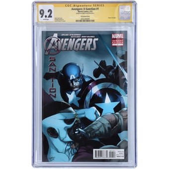 Chris Evans Captain America Autographed Avengers: X-Sanction #1 Variant Comic Book - CGC Graded 9.2