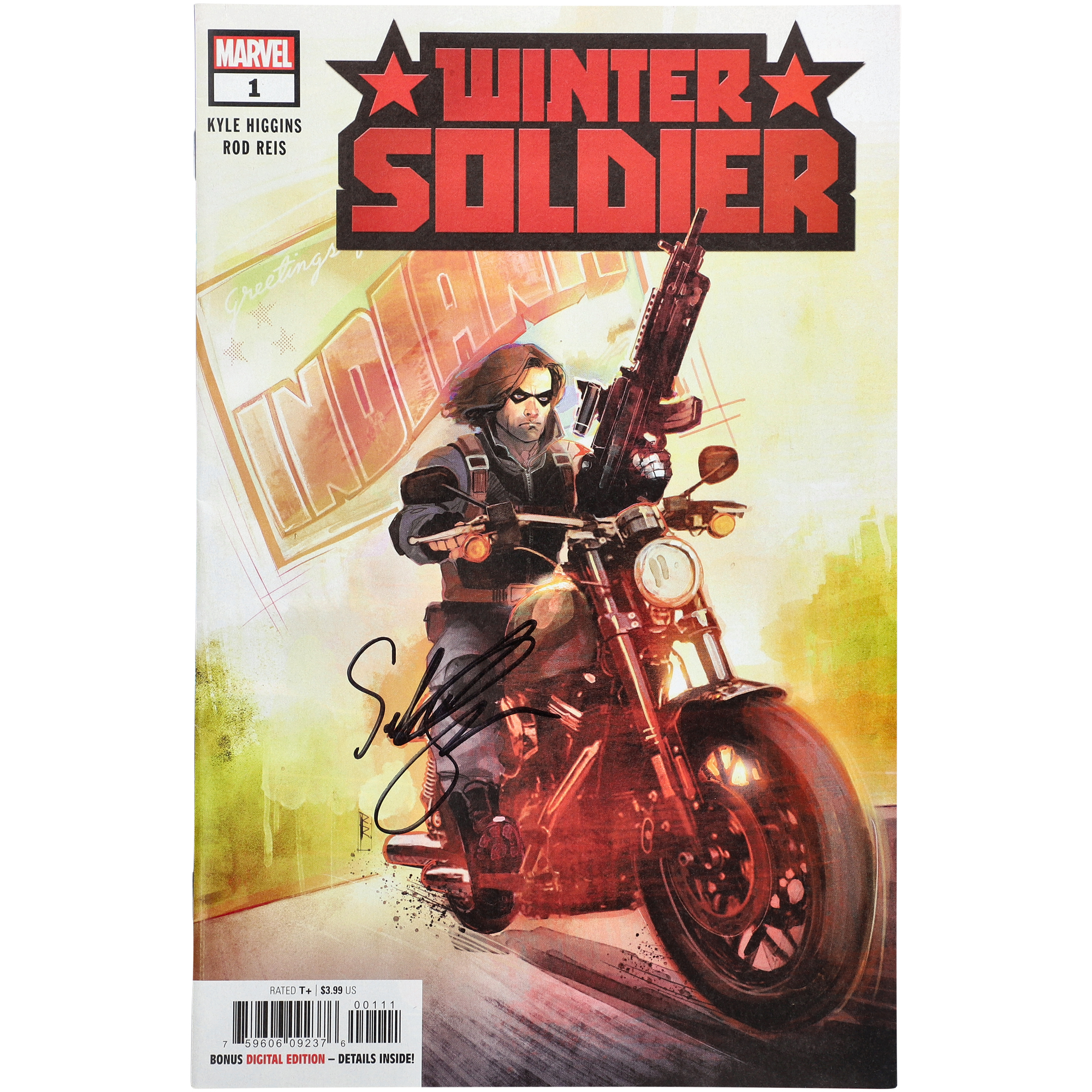 Sebastian Stan Autographed Winter Soldier #1 Comic Book