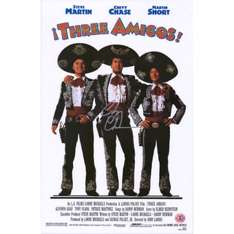 Chevy Chase Three Amigos Autographed 11" x 17" Movie Poster