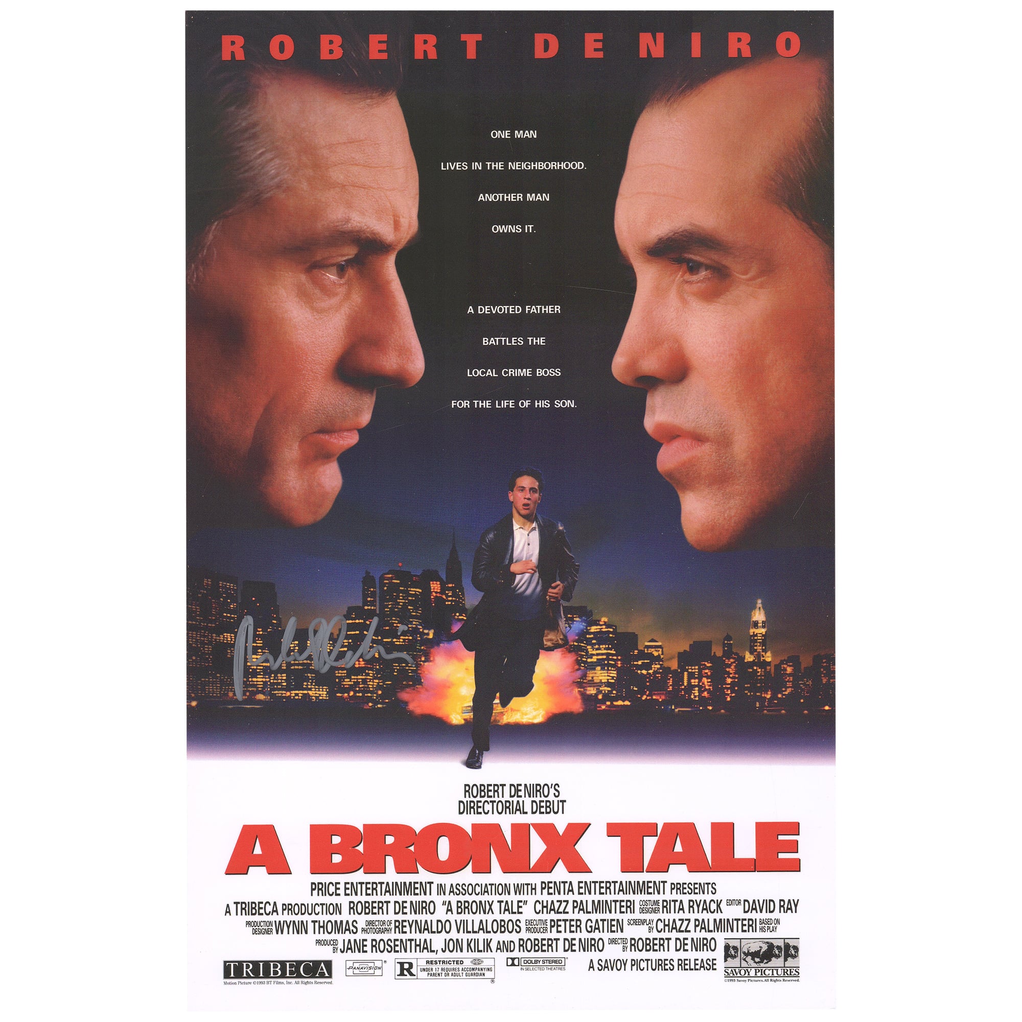 Robert De Niro Autographed 12" x 18" A Bronx Tale Movie Poster Print