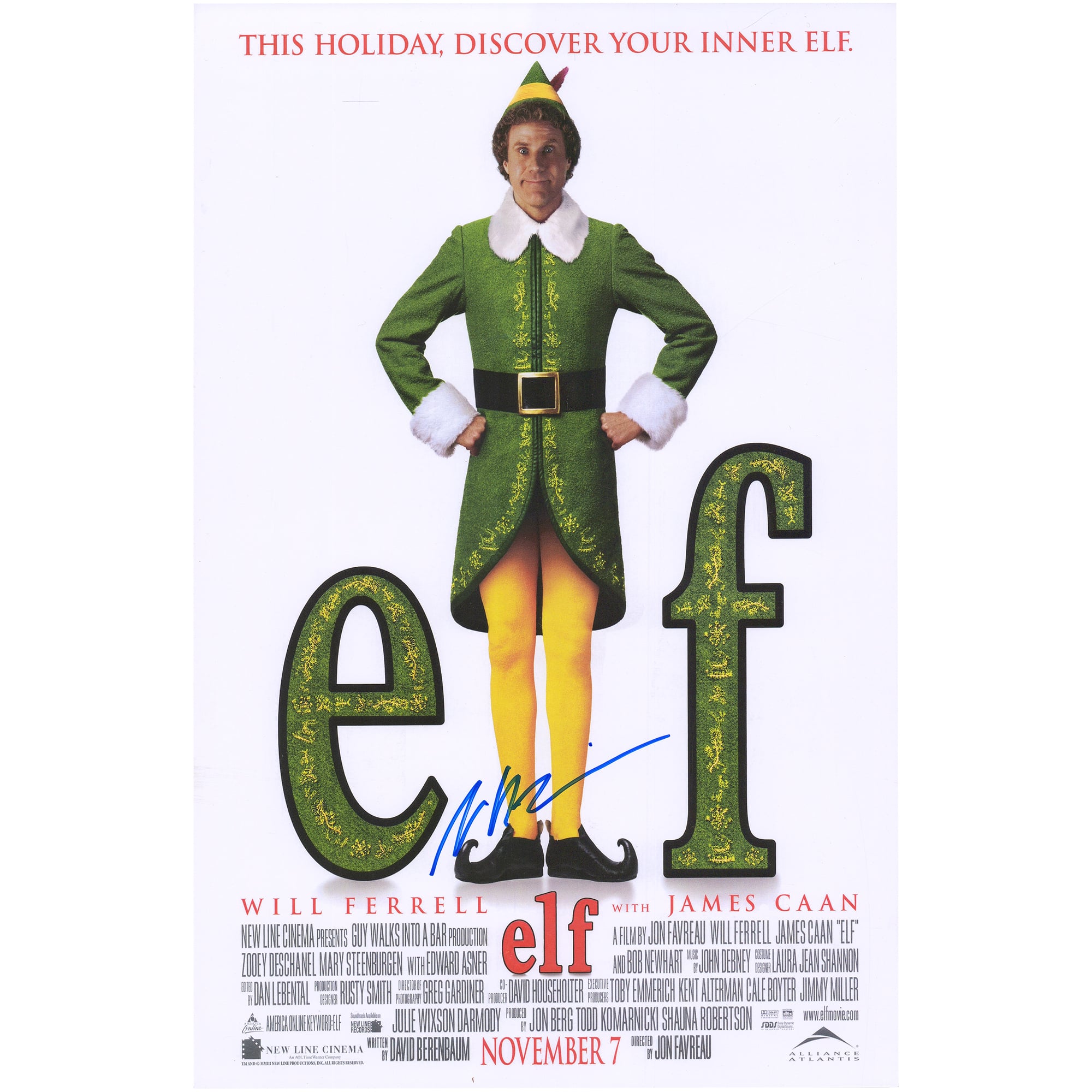 Peter Dinklage Elf Autographed 11" x 17" Movie Poster