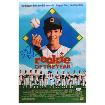 Daniel Stern Rookie Of The Year Autographed 12" x 18" Movie Poster with "Brickma" Inscription - Beckett