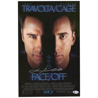 John Travolta Face/Off Autographed 11" x 17" Movie Poster