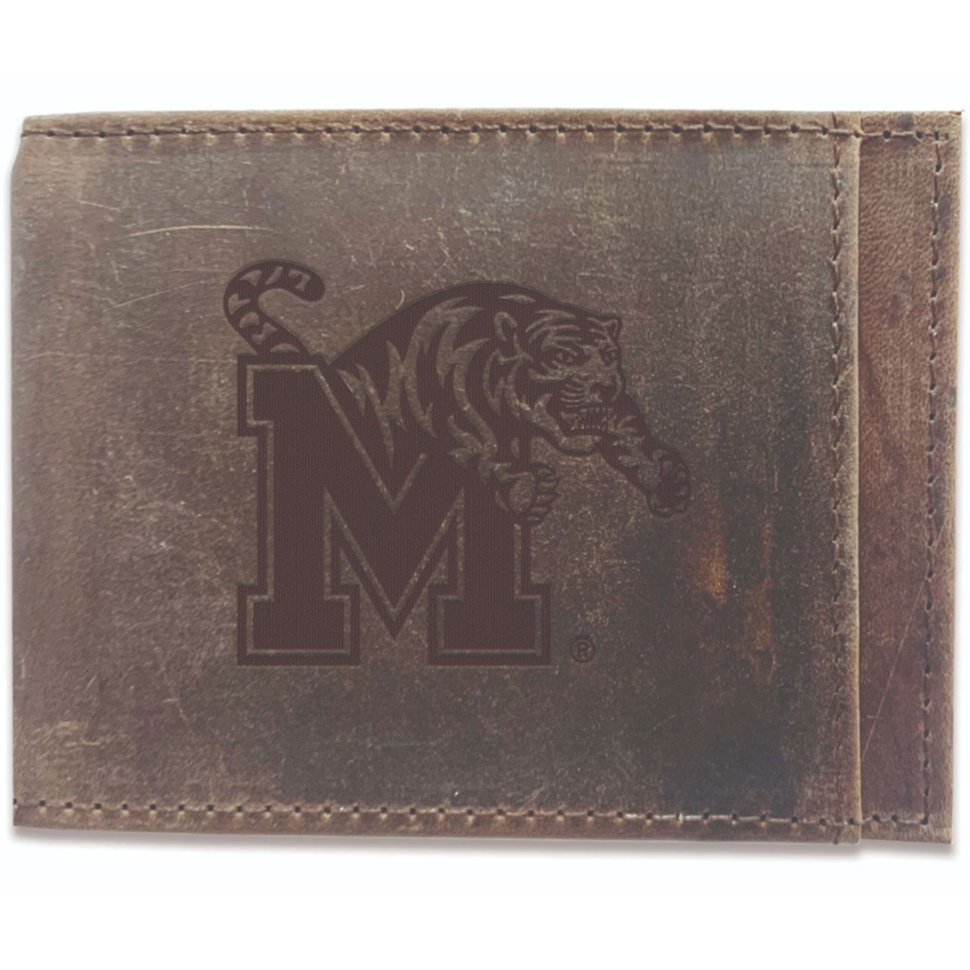 Brown Memphis Tigers Bifold Leather Wallet