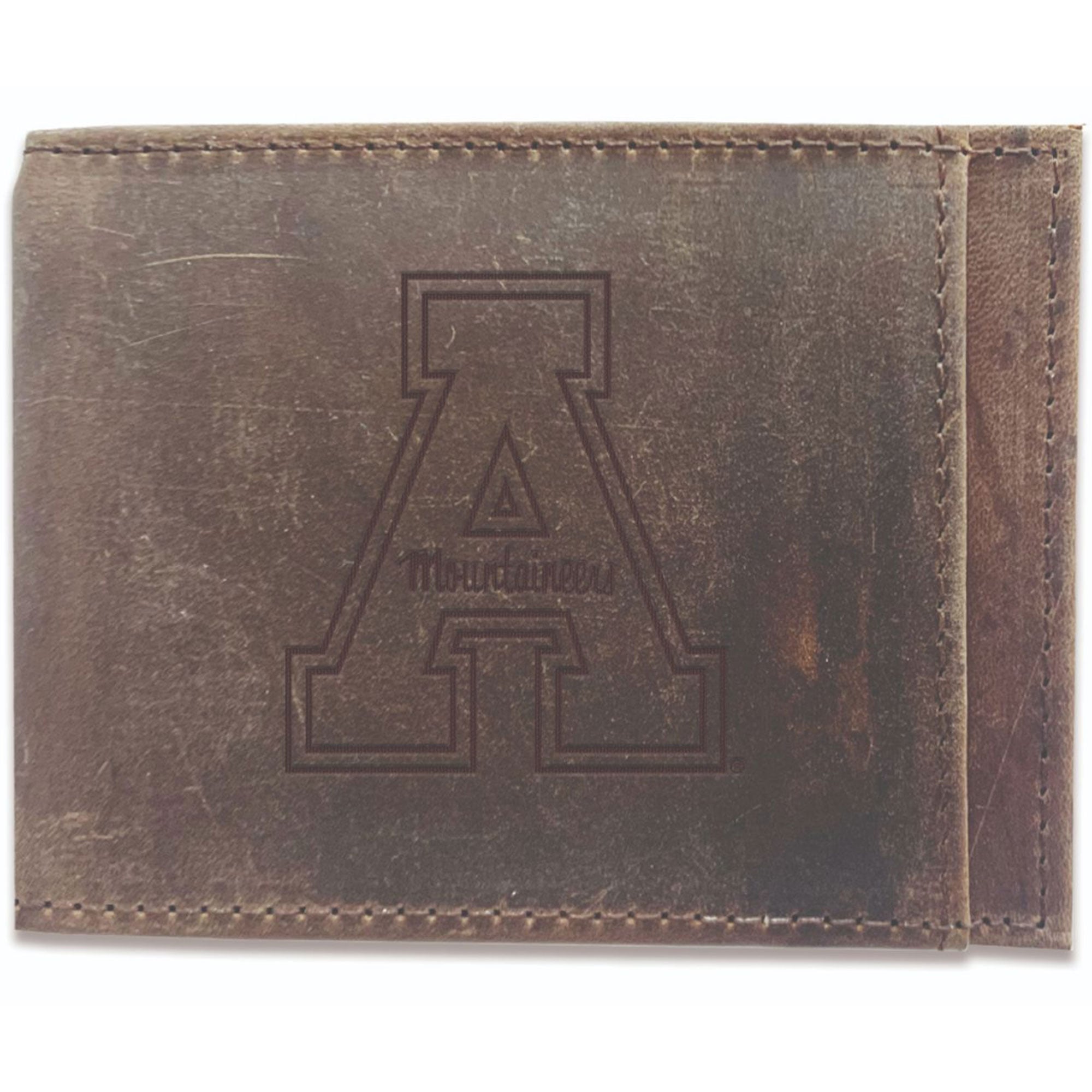 Brown Appalachian State Mountaineers Bifold Leather Wallet