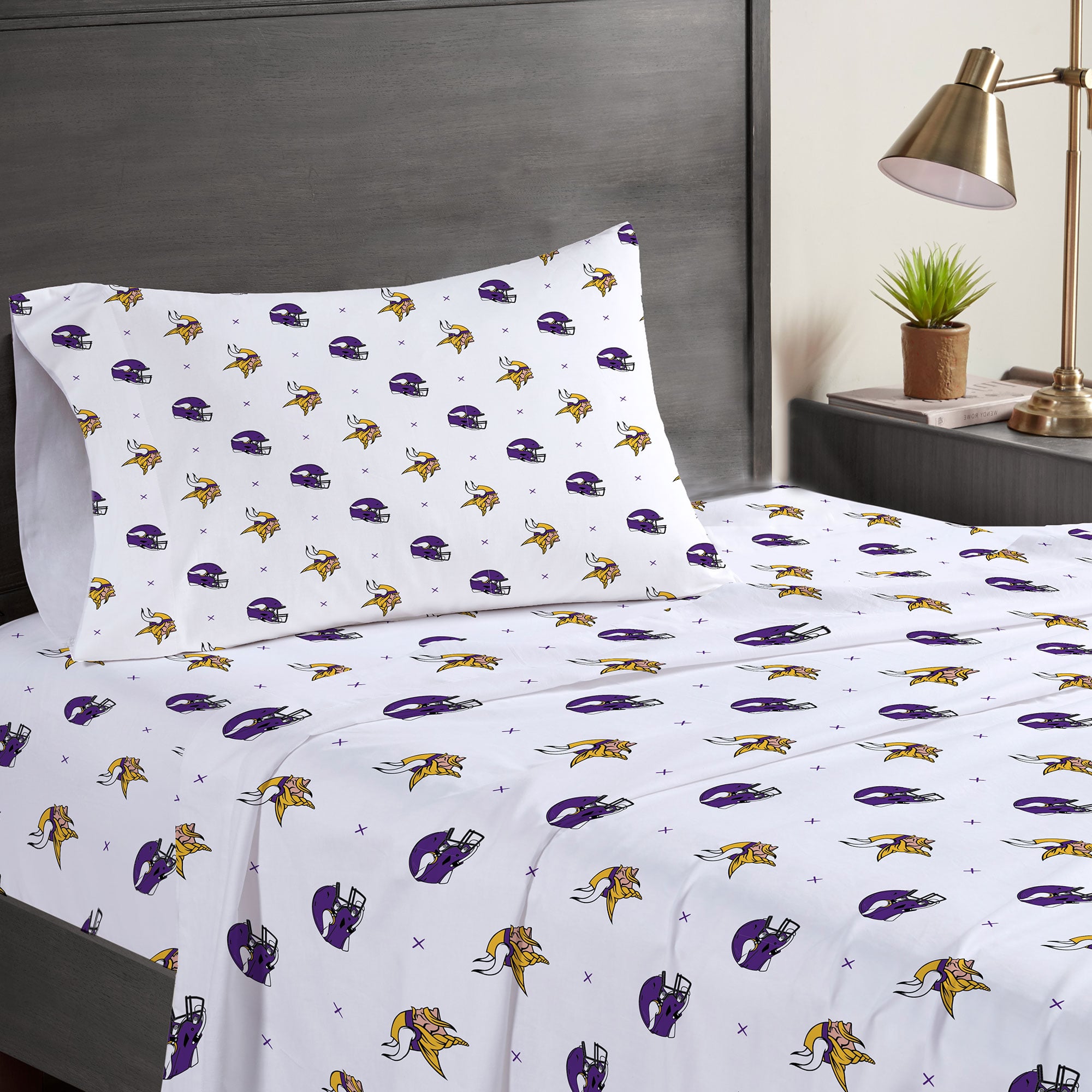 Minnesota Vikings Three-Piece Twin Sheet Set