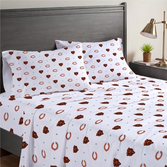 Chicago Bears Four-Piece Queen Sheet Set