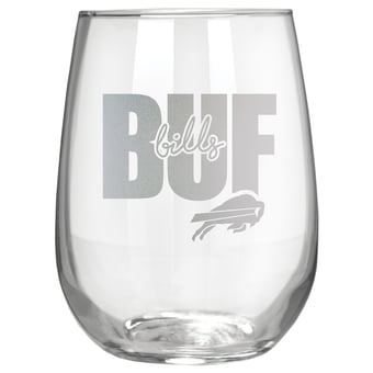 Buffalo Bills Etched 17oz. City Stemless Wine Glass