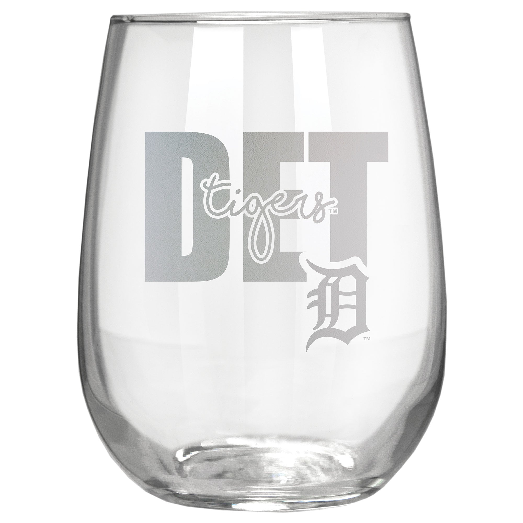 Detroit Tigers Etched 17oz. City Stemless Wine Glass