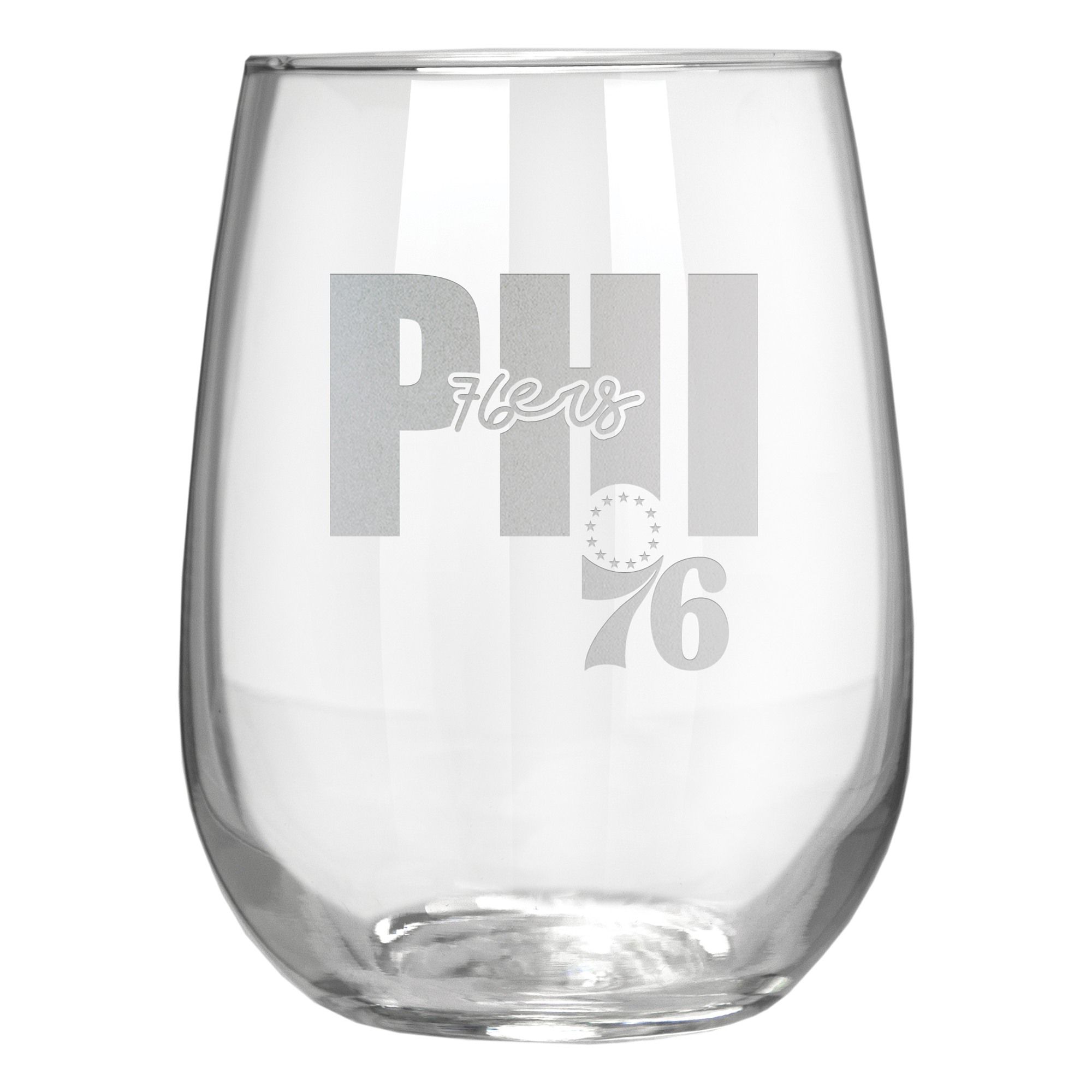 Philadelphia 76ers Etched 17oz. City Stemless Wine Glass