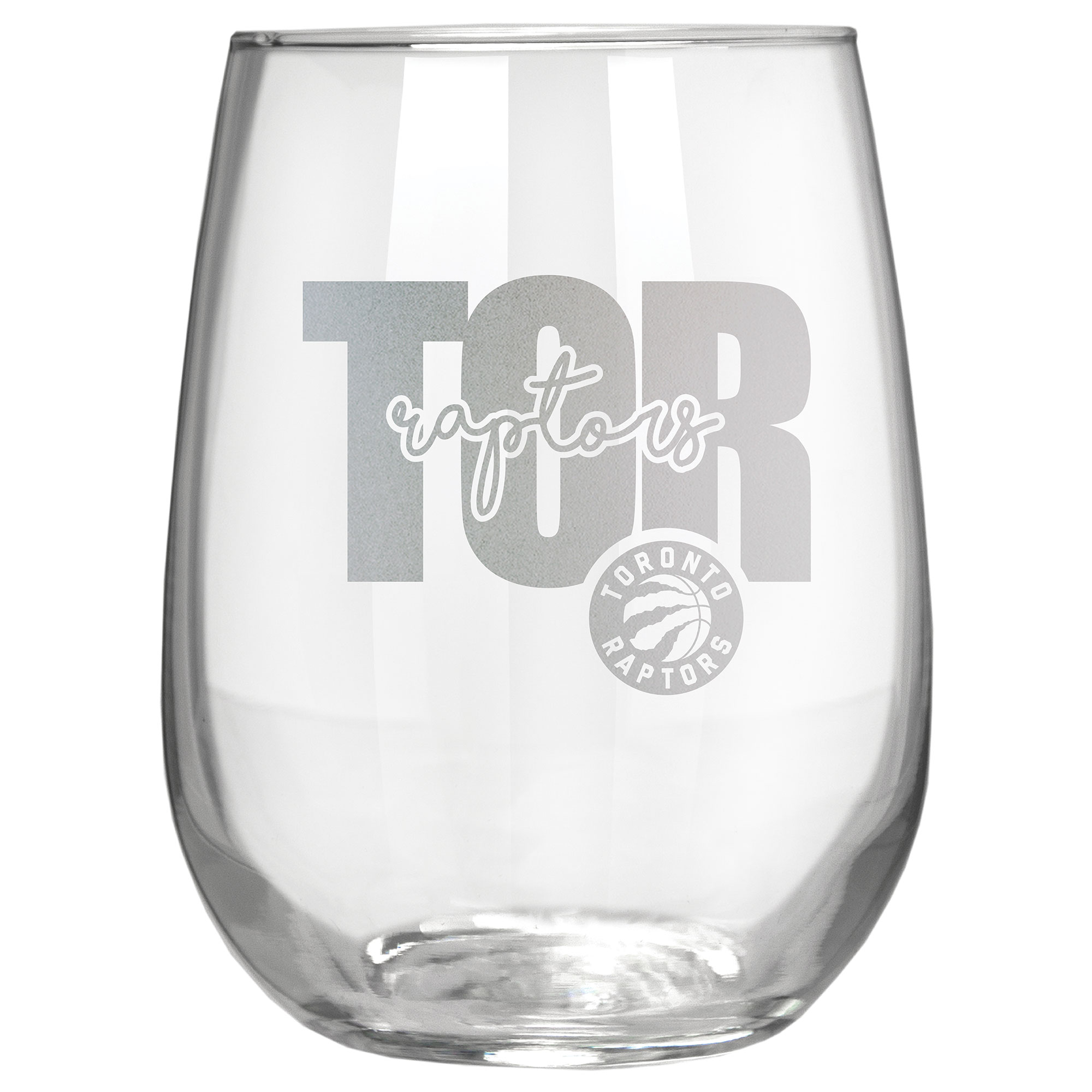 Toronto Raptors Etched 17oz. City Stemless Wine Glass