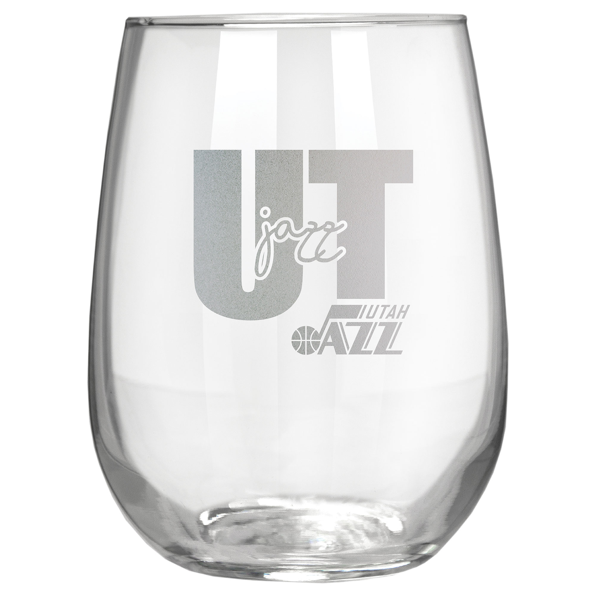 Utah Jazz Etched 17oz. City Stemless Wine Glass
