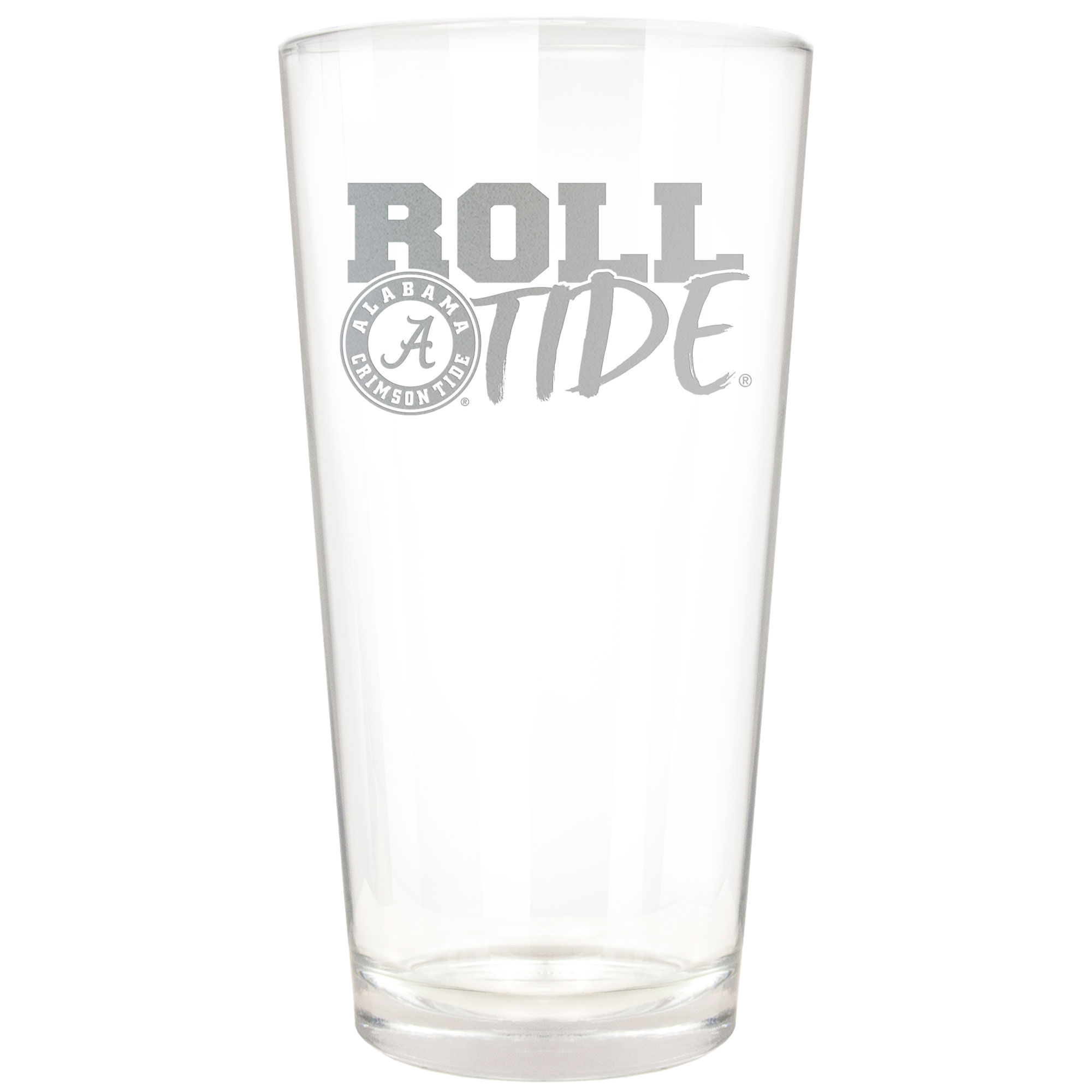 Alabama Crimson Tide Etched 16oz. Rally Cry Pint Glass