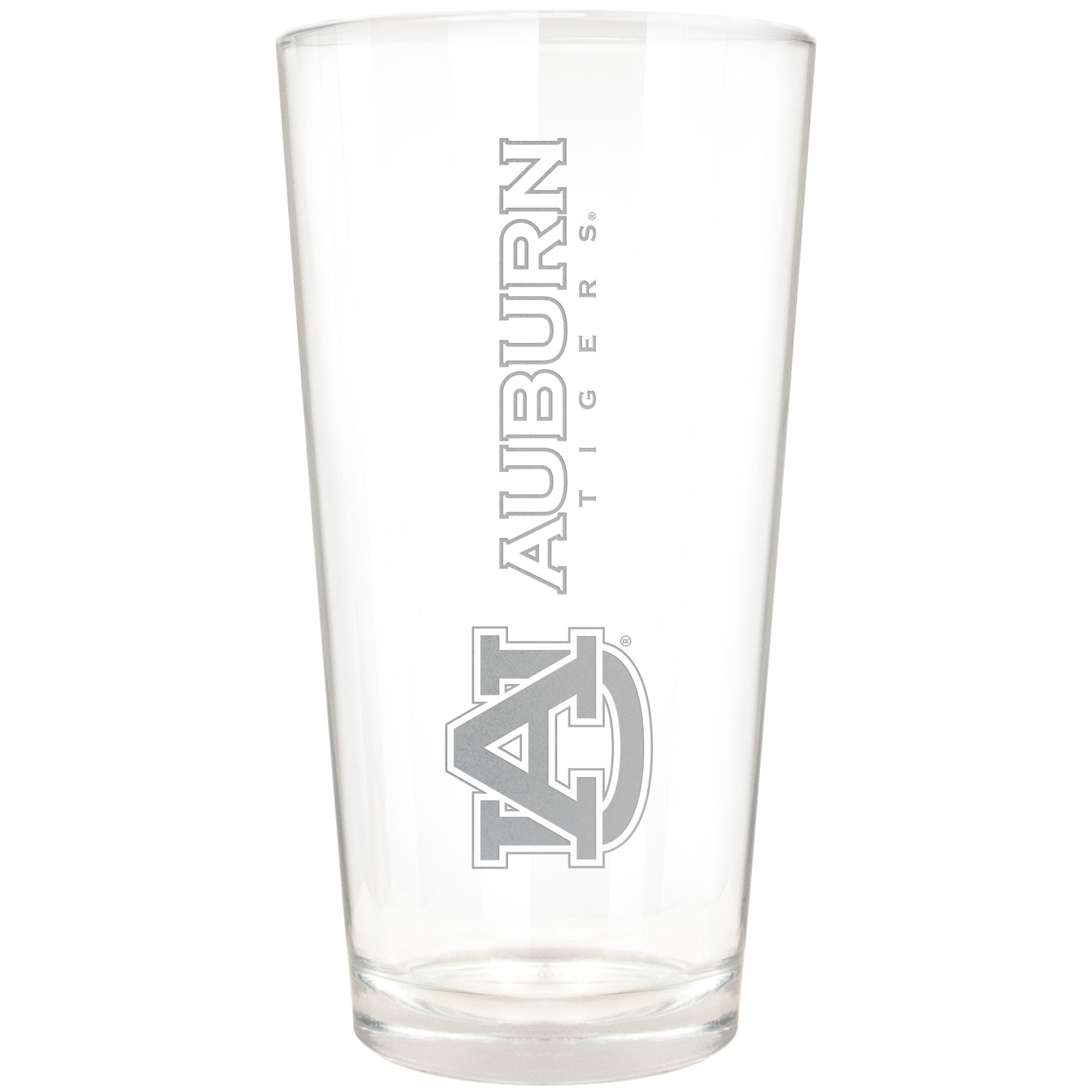Auburn Tigers Etched 16oz. Vertical Rally Cry Pint Glass