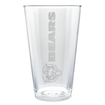 Chicago Bears Etched 16oz. Vertical Rally Cry Pint Glass