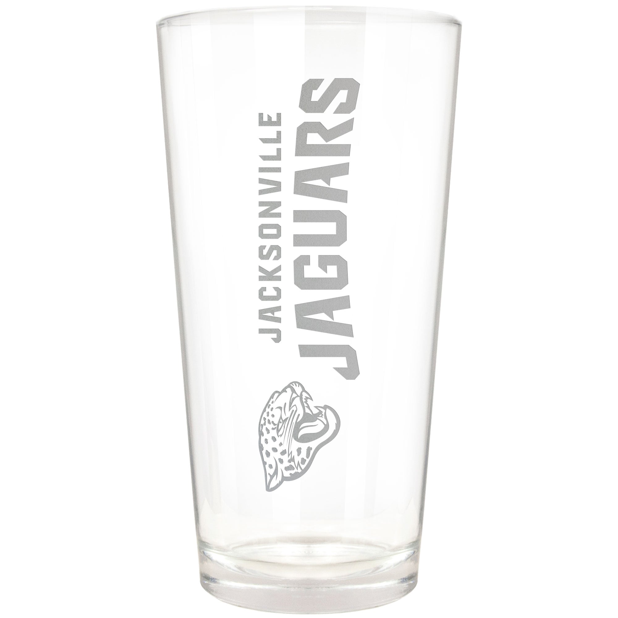 Jacksonville Jaguars Etched 16oz. Vertical Rally Cry Pint Glass