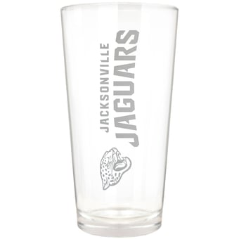 Jacksonville Jaguars Etched 16oz. Vertical Rally Cry Pint Glass