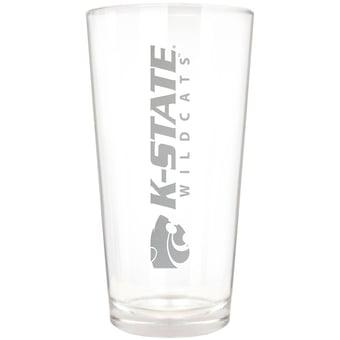 Kansas State Wildcats Etched 16oz. Vertical Rally Cry Pint Glass